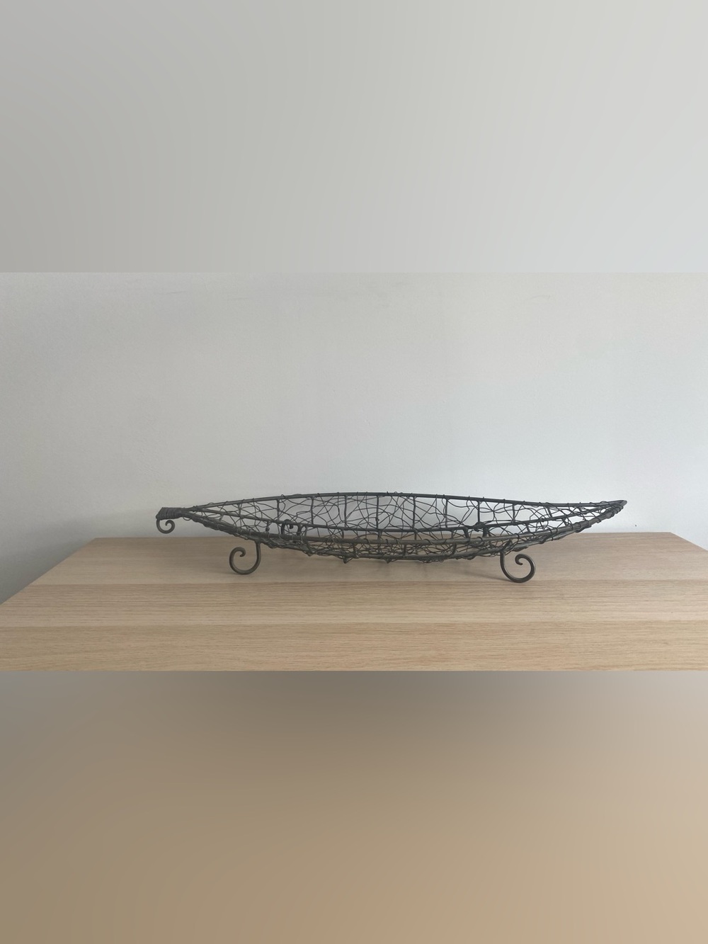 Wire Decorative Bowl Centerpiece - Dark Bronze Basket